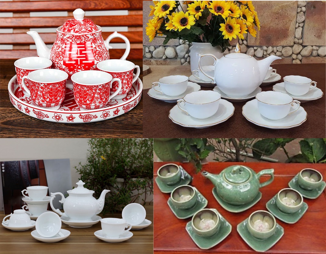 Cho thuê ấm tách trà gốm sứ cao cấp nhiều kiểu